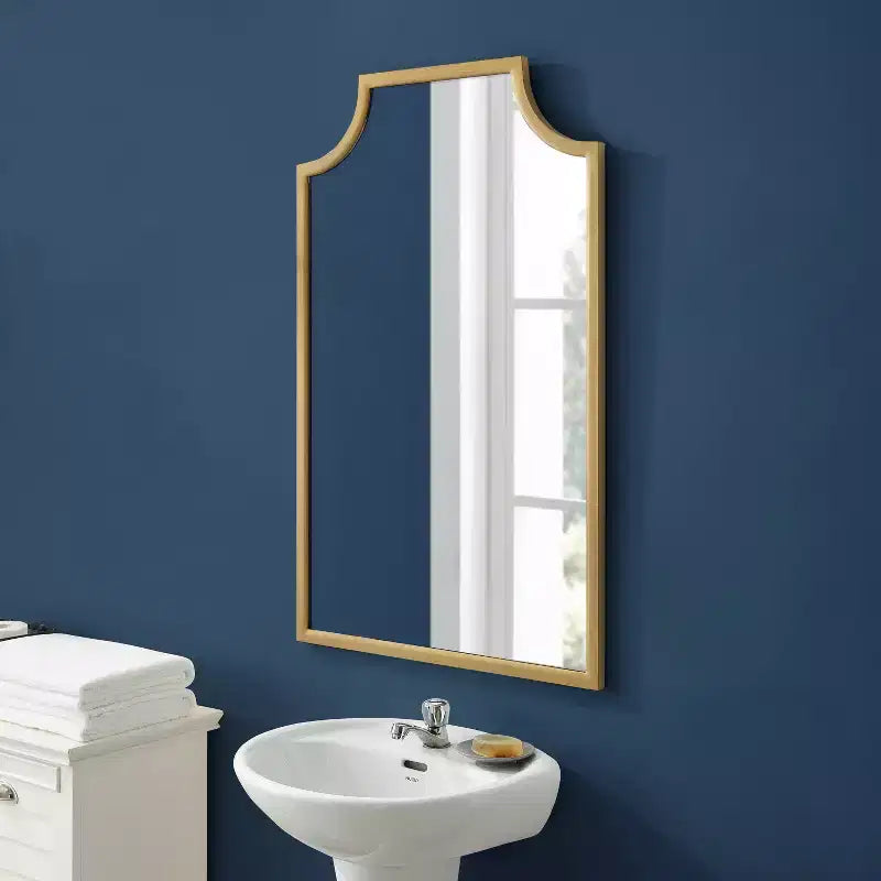 Miroir Mural Doré