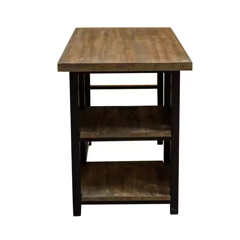 Bureau en métal et bois massif