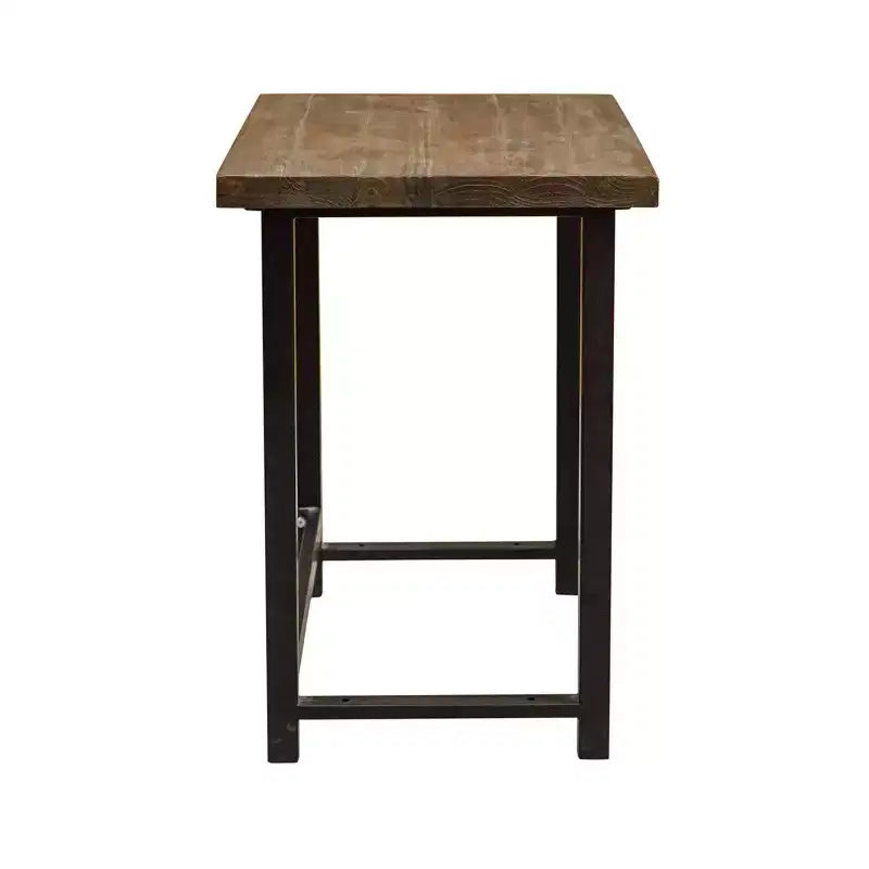 Bureau en métal et bois massif
