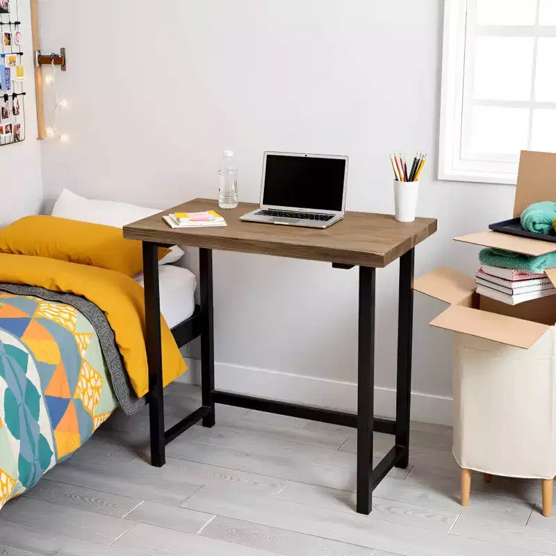 Bureau en métal et bois massif