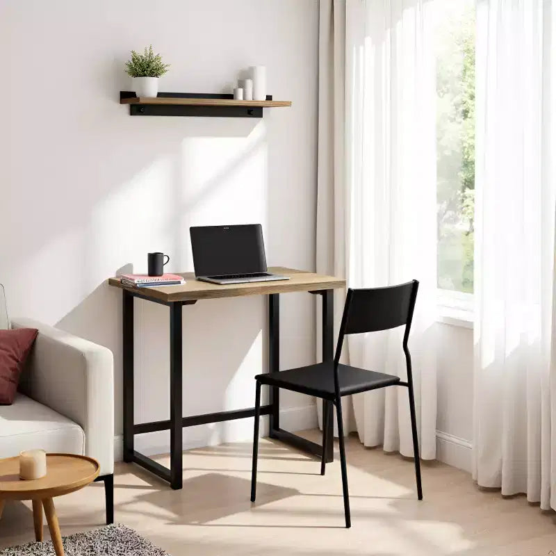 Bureau en métal et bois massif