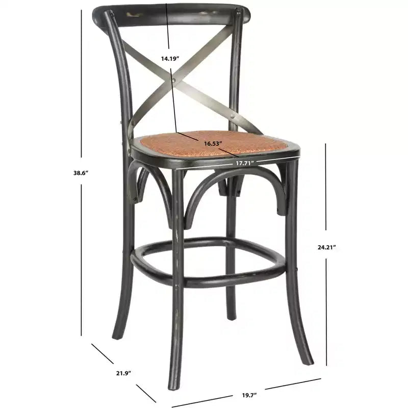 Eleanore X Back Counter Stool - AMH9505 - Safavieh