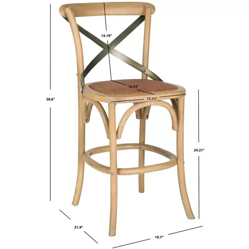 Eleanore X Back Counter Stool - AMH9505 - Safavieh