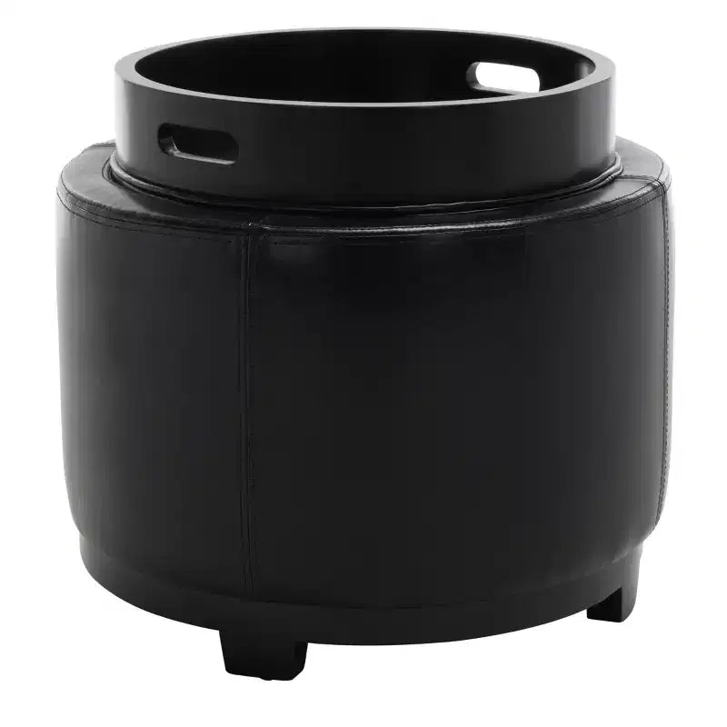 Round Flip Top Storage Ottoman - HUD4045 - Safavieh Couture