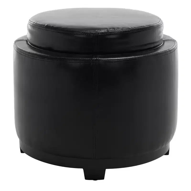 Round Flip Top Storage Ottoman - HUD4045 - Safavieh Couture