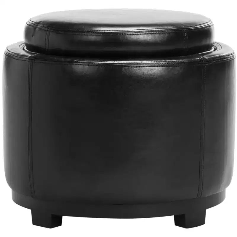 Round Flip Top Storage Ottoman - HUD4045 - Safavieh Couture