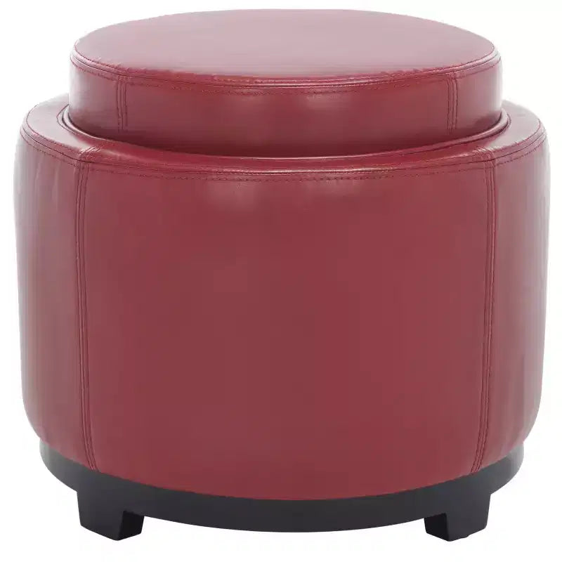 Round Flip Top Storage Ottoman - HUD4045 - Safavieh Couture