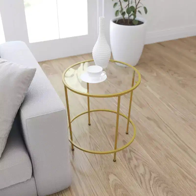 Table d'appoint avec cadre rond