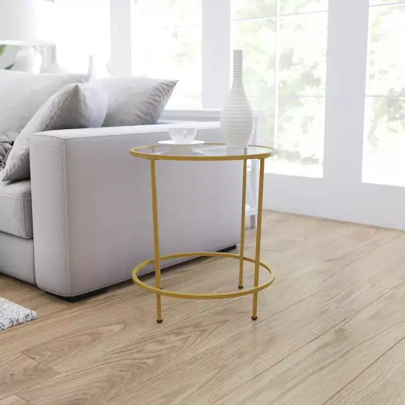 Table d'appoint avec cadre rond