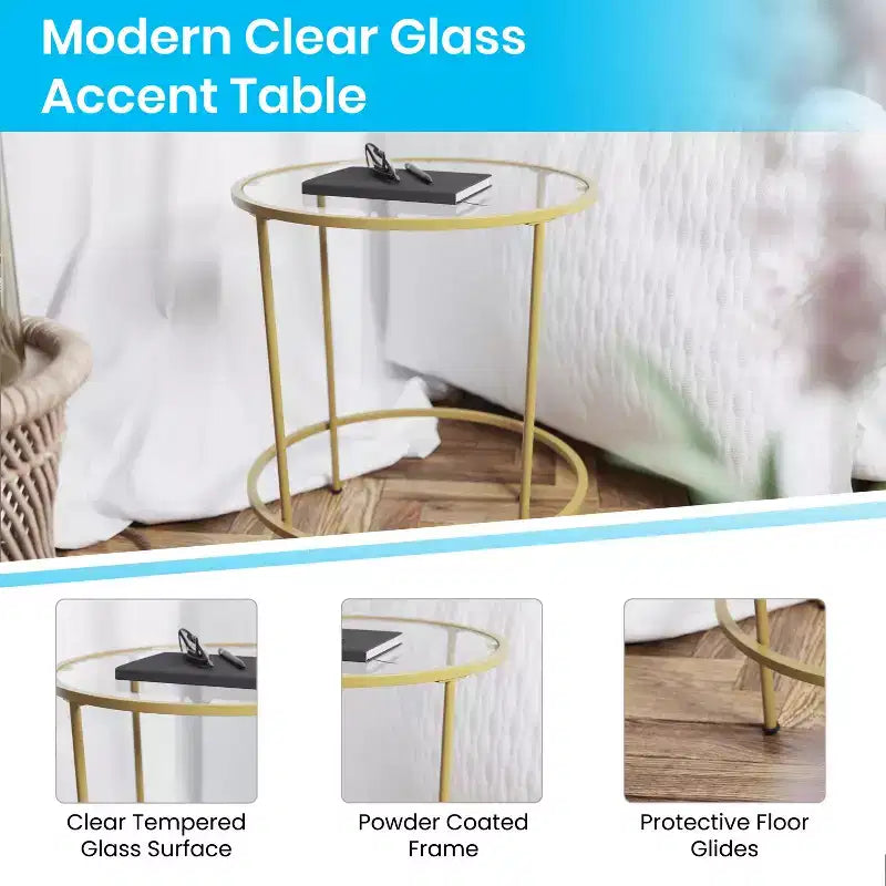 Table d'appoint avec cadre rond