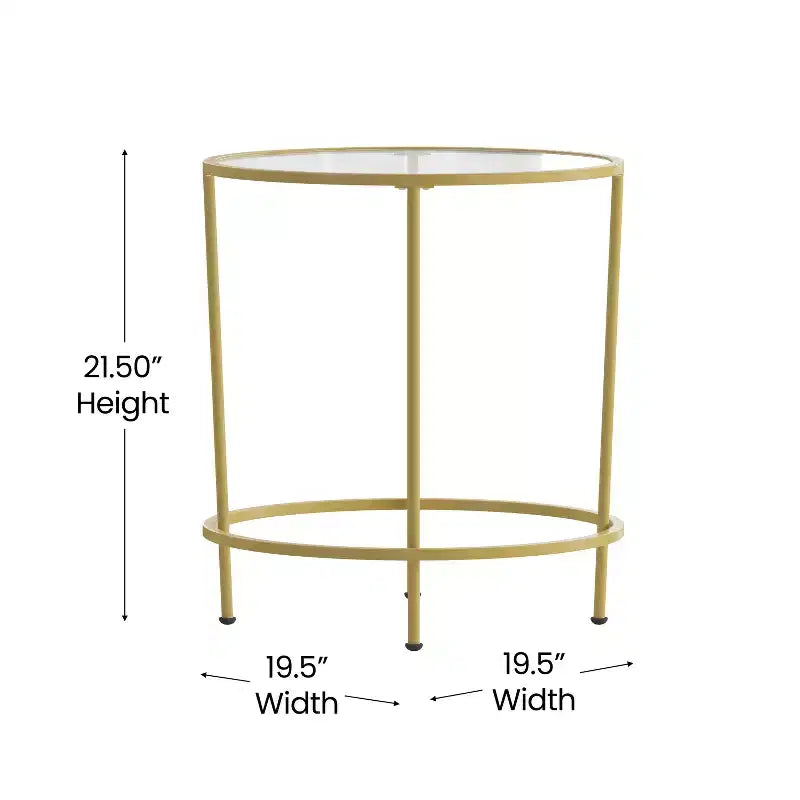 Table d'appoint avec cadre rond