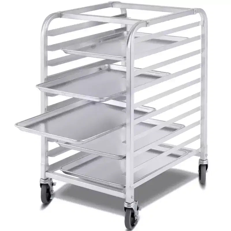 Étagère de boulangerie en aluminium argenté