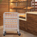 Étagère de boulangerie en aluminium argenté