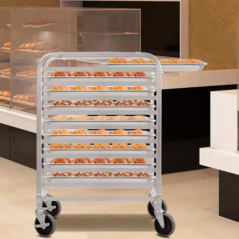Étagère de boulangerie en aluminium argenté