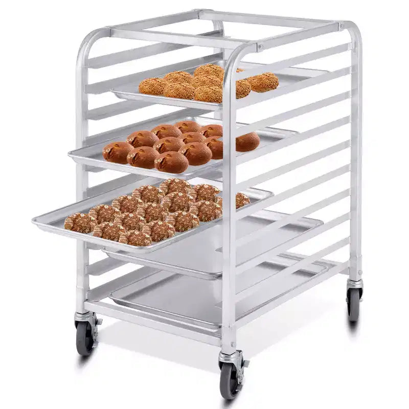 Étagère de boulangerie en aluminium argenté