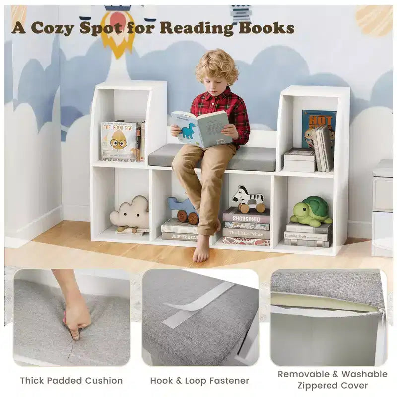 Étagère à livres pour enfants avec coin lecture