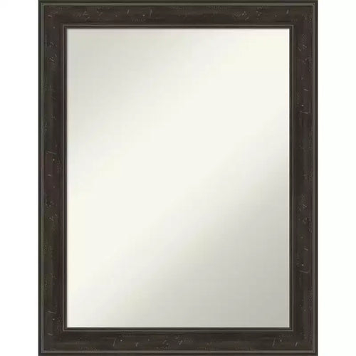 Amanti Art Shipwreck Greywash Narrow Non-Beveled Bathroom Wall Mirror 28 x 22 in.