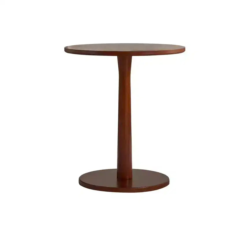 Linen Fabric Upholstered Accent Chairs Set of 2 with Round Wood Table - ModernLuxe